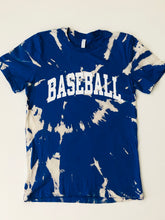 Load image into Gallery viewer, TIE-DYE ROYAL BLUE BASEBALL. TEE
