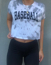 Load image into Gallery viewer, TIE-DYE CHARCOAL GREY BASEBALL. CROP